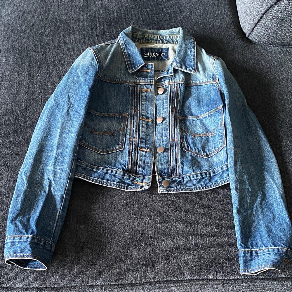 Gap Crop Blue Denim Jacket- Size M US